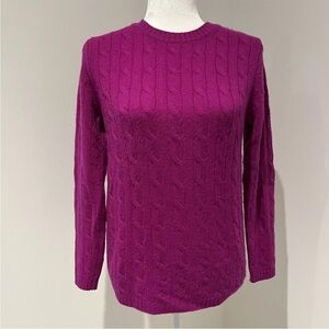 Two Bees Cashmere 100% Cashmere Pink Sweater, M- Feminine, Cozy, Chic *A7